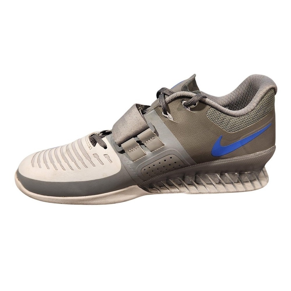 Nike Romaleos 3 Shoes Mens Size 11.5 Gray Weightlifting Training Gym Sneakers
